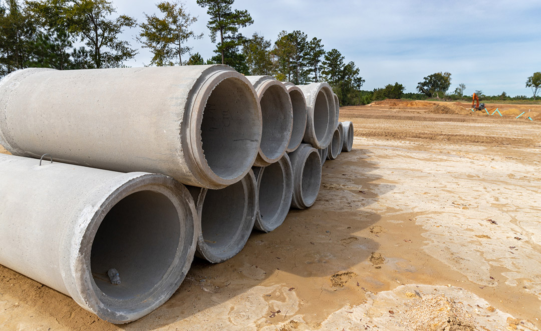 concrete drainage pipe and structures - qsm photo