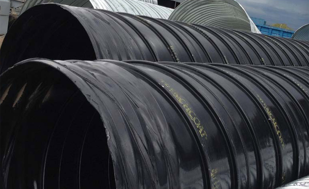 polymer coated corrugated metal drainage pipe - louisiana, qsm photo