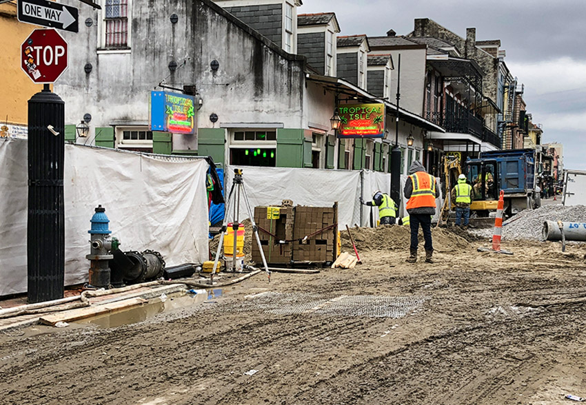 bourbon street phase 2 drainage project 2018 - qsm photo