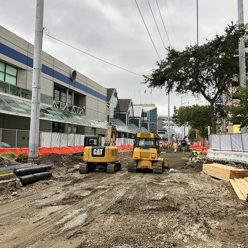 convention center boulevard new orleans construction 2018 - qsm photo
