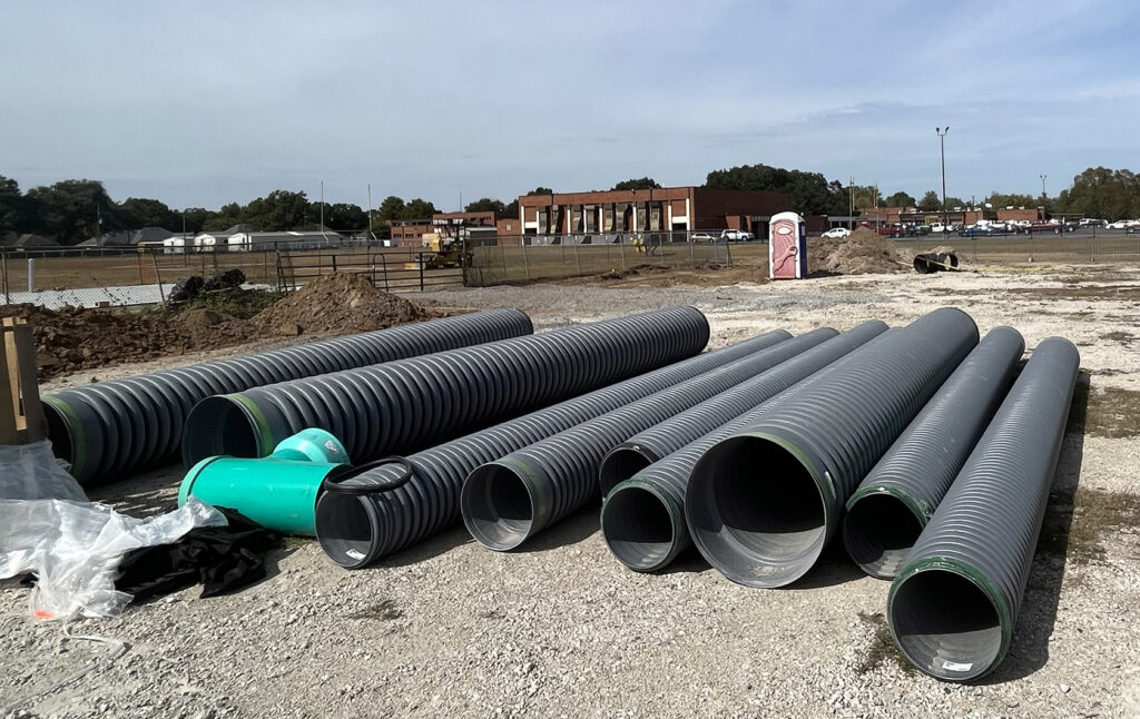 HDPE Pipe Louisiana - Call QSM, photo. Installed by EvCo Development.