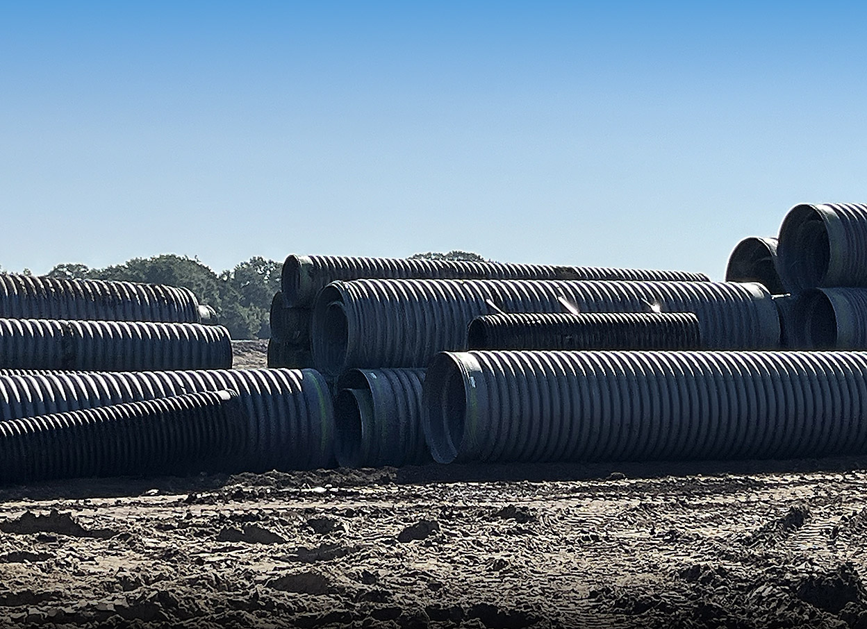 First Solar sitework photo - ADS pipe, New Iberia, Louisiana - QSM photo